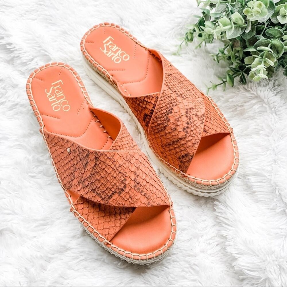 Franco Sarto| Snakeskin Print Platform Sandals